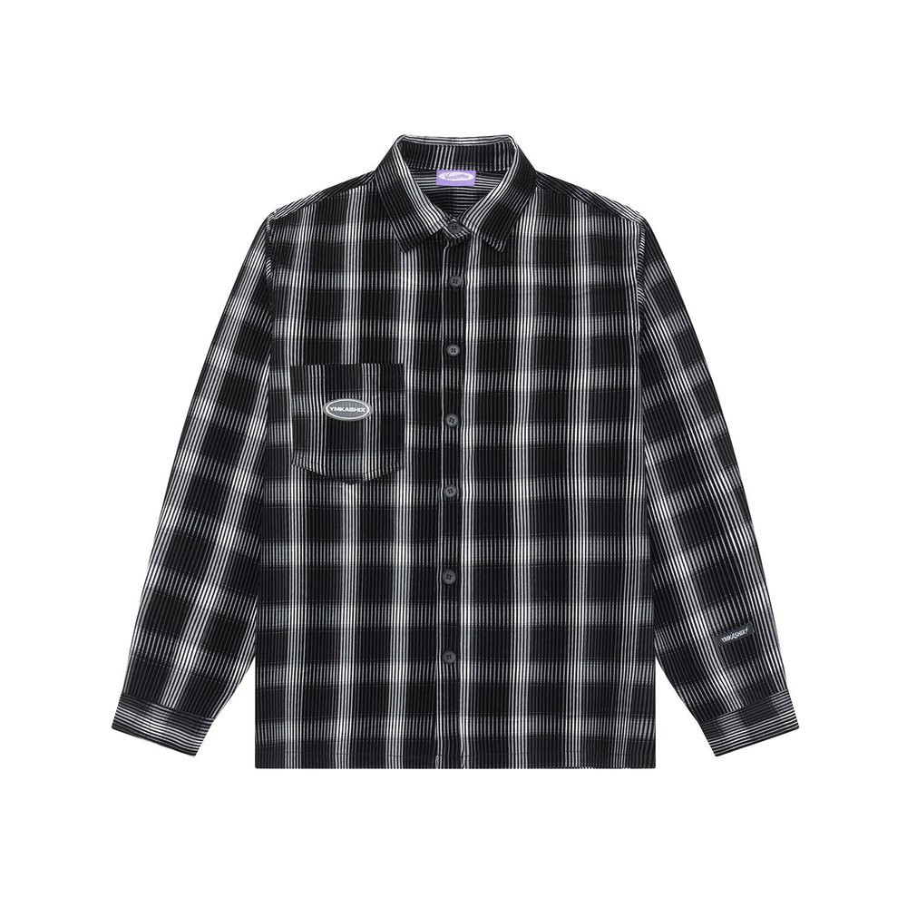 Рубашка Ymkashix Velvet Button Tartan