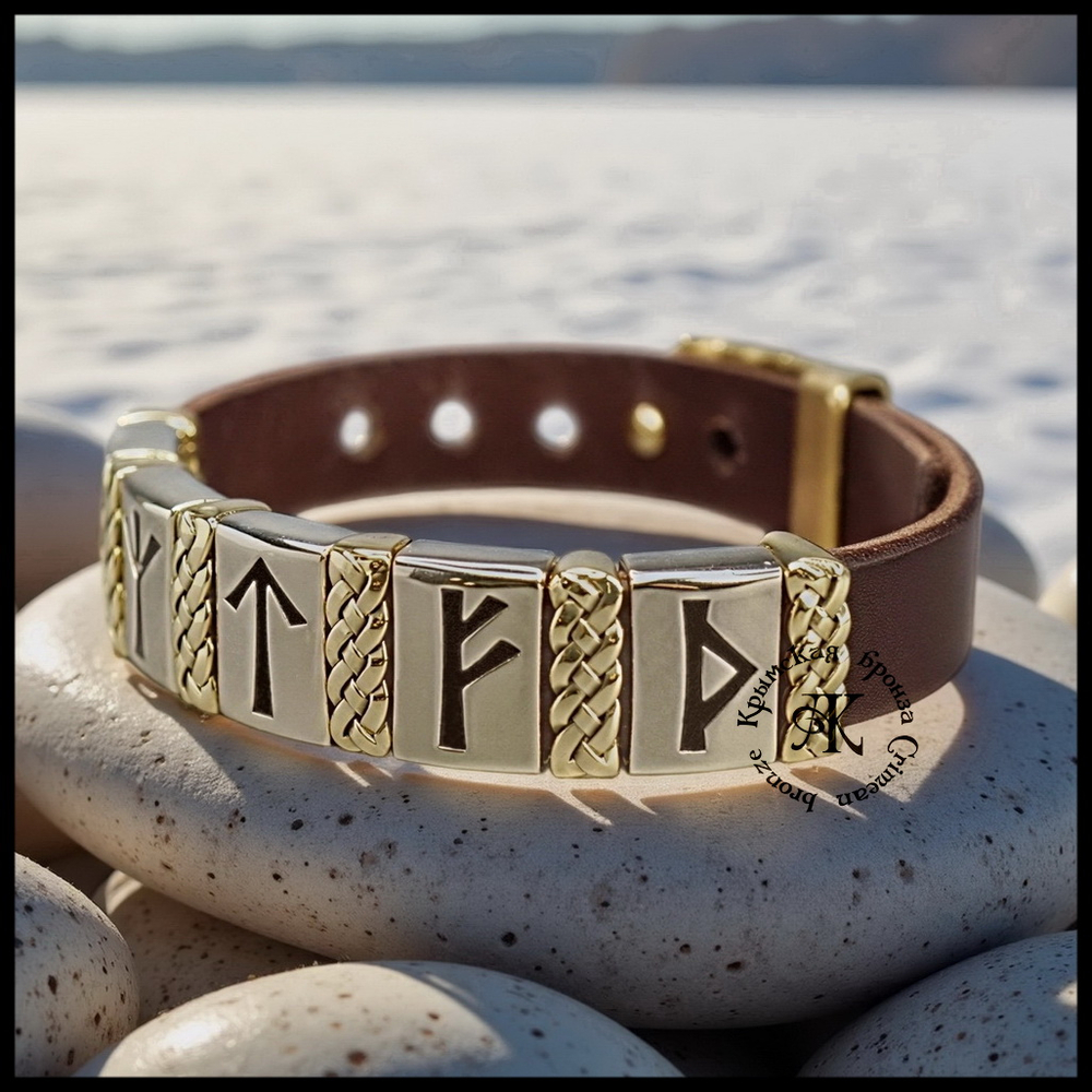 Браслет кожаный "Север" для мужчин и женщин