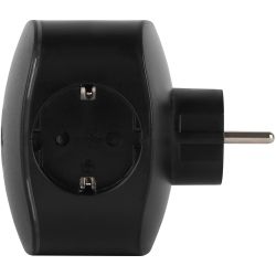 Разветвитель электрический ЭРА SP-3e-3USBAC-B на 3 розетки + 3 USB A+C с заземлением со шторками 16А черный | Тройники