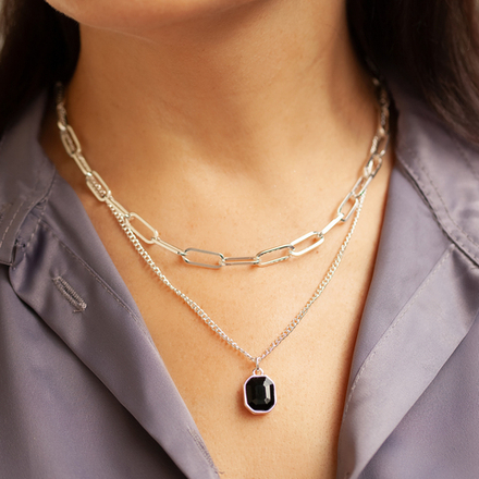 Колье Fiore Luna Black LN6099 S