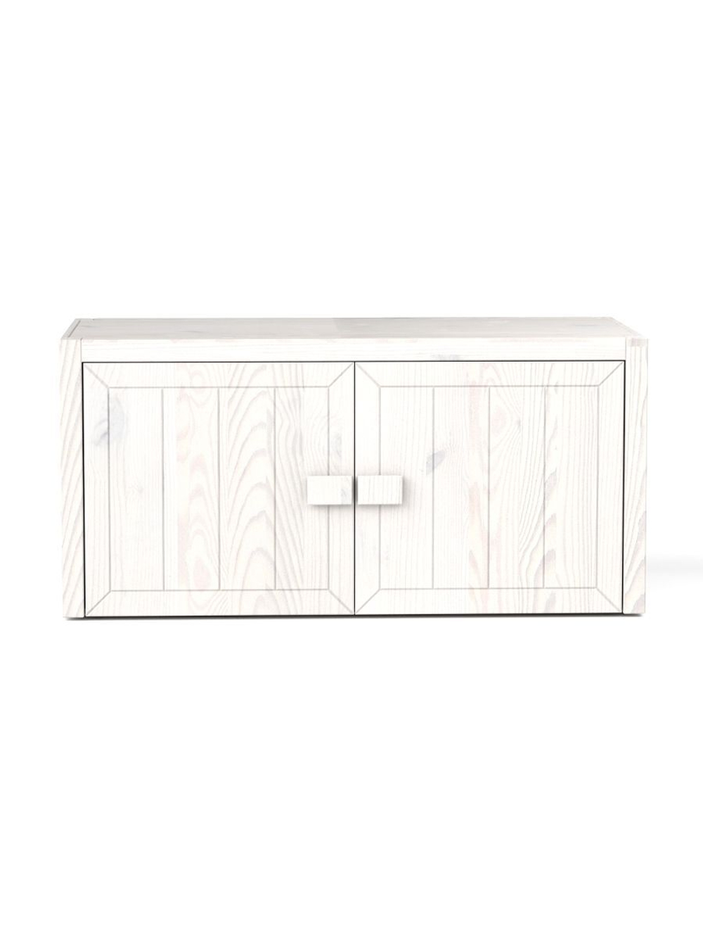 Антресоль Карлос 2 двери 50х105,2х50 из сосны, белый воск