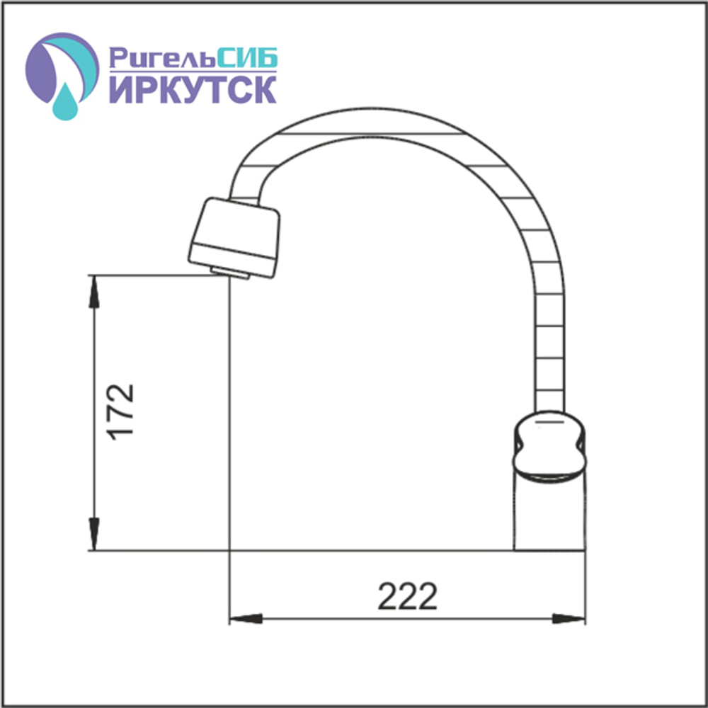 Смеситель для кухни 35к Иркутск СМ-М14/3/Спирея гибкий излив