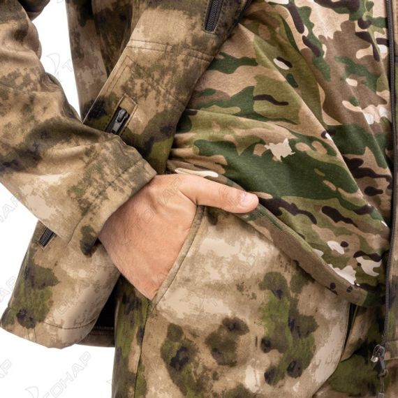 Костюм демисезонный КУМИР PRO, soft shell, цв.Мох р.56-58/170-176 Helios