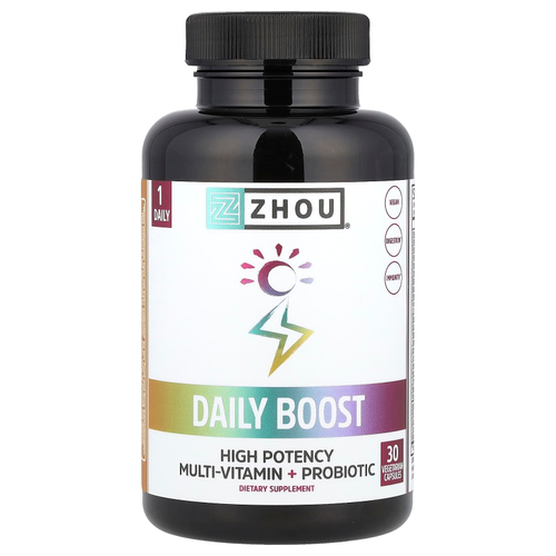 Zhou Nutrition, Daily Boost, 30 вегетарианских капсул