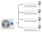 Мульти сплит-система на 4 комнаты 25+25+25+50 м2 Haier 3х AS25S2SF2FA-W+AS50S2SF2FA-W/4U85S2SR5FA Flexis Super Match