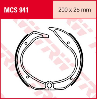 Колодки тормозные барабанные TRW MCS941