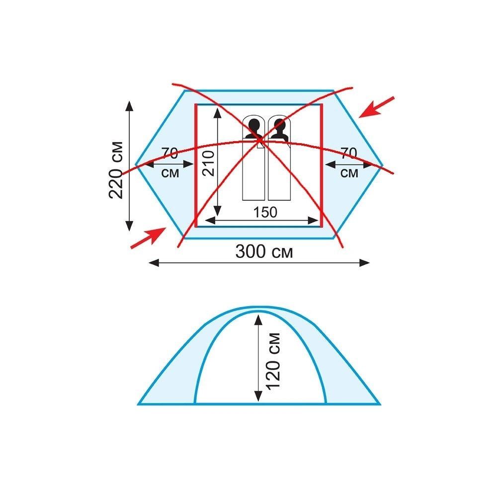 Tramp палатка Rock 2 (V2) (зеленый)
