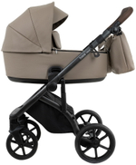 Детская коляска Roan Bass Next Кожа 2.0 2 в 1 BNL/71/2 Cappucino/Black/ руч.Коричневый
