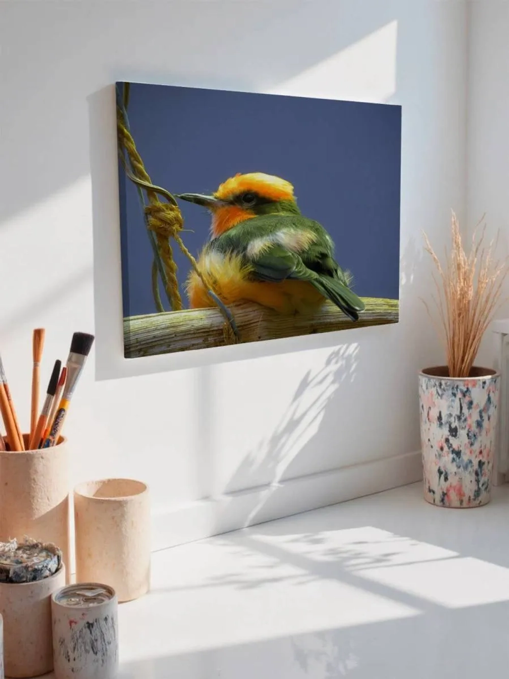 Картина на стену 40 X 50 Цветная птица