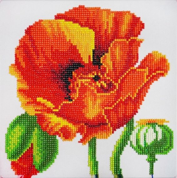 Пурпурный цвет- алмазная картина