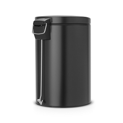 Ведро для мусора Brabantia МС матовое черное 20л вид сзади