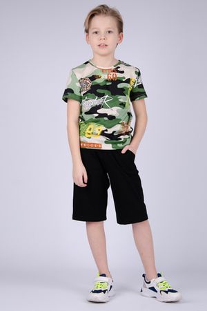 Костюм с шортами для мальчика КД-102 милитари