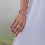 Браслет «Стихия Воздуха» из комбинированного золота c аметистами Артикул: 05-0797-00-203-1111