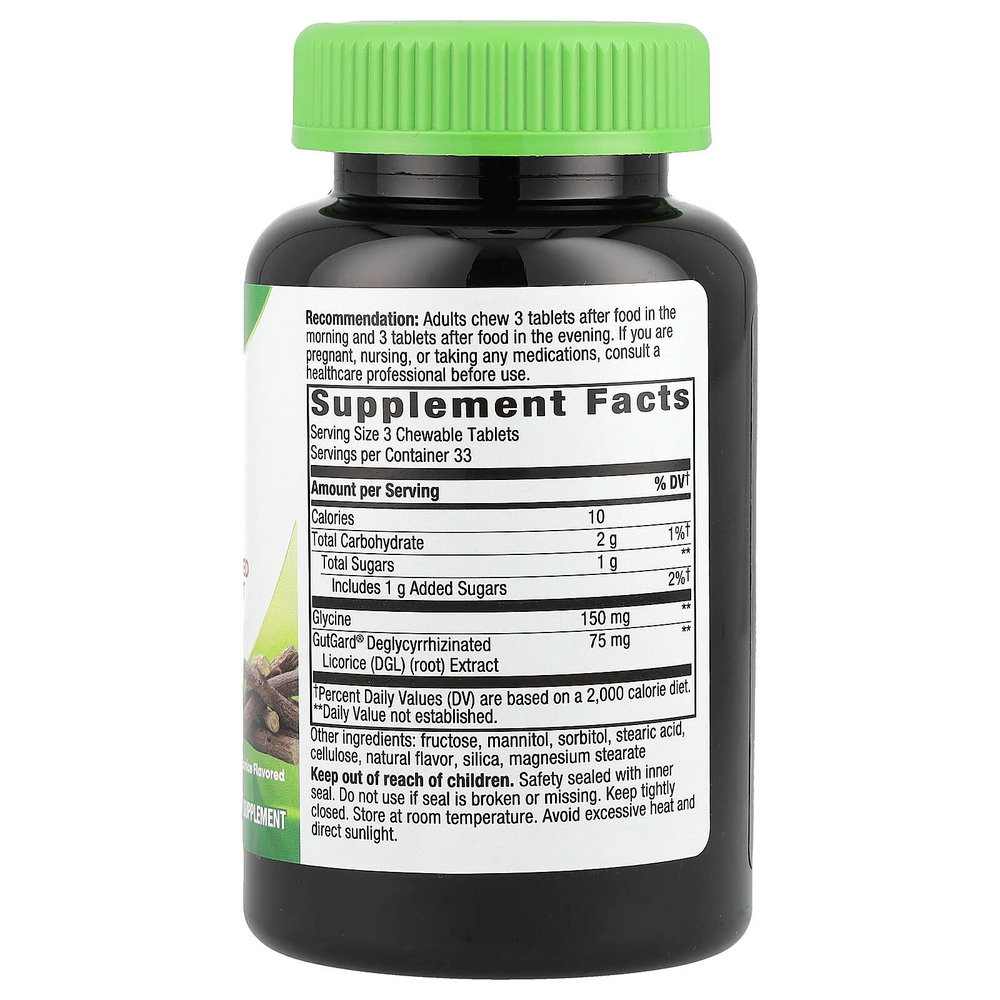 Nature's Way, DGL, солодка, 100 жевательных таблеток
