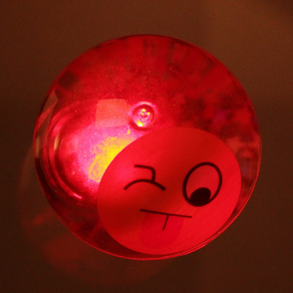 Мяч 6,5 см «Смайлики» (попрыгун с водой и подсветкой) СТИКЕР НА ВЛОЖЕНИЕ