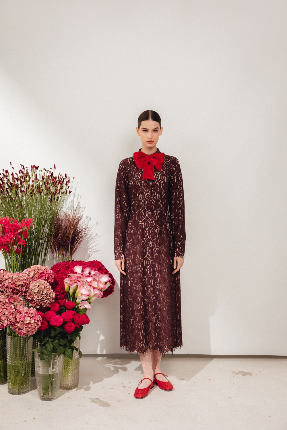 Платье "Бланш", бордовый