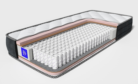 Матрас CAPELLA 800*2000 Матрас на основе независимого пружинного блока, с использованием высокоплотной и одновременно жесткой пены..