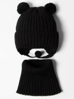 Шапка с завязками и снуд детская, осень