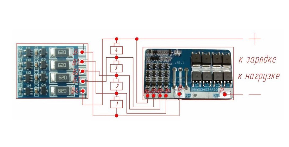 Модуль балансировки ET 4SB-LiFe