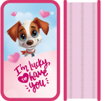 Пенал 3 секц. большой тканевый торец 190/105 "Cute dog" (Пчёлка)