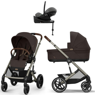 Коляска Cybex Balios S Lux TPE complete Cloud G Lava Grey Base G 4 в 1 Chocolate Brown с дождевиками