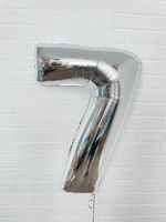 F 40"/102 см Цифра "7", Серебро, 1 шт.