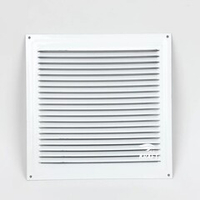 Решетка вентиляционная металлическая накладная белая 200х200