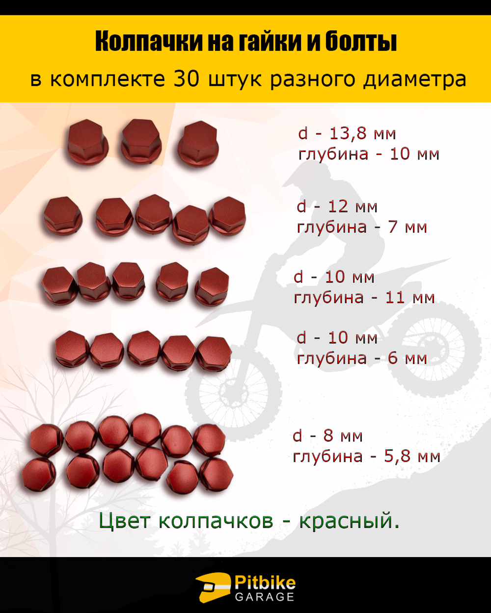 tx Декоративные колпачки на гайки и болты