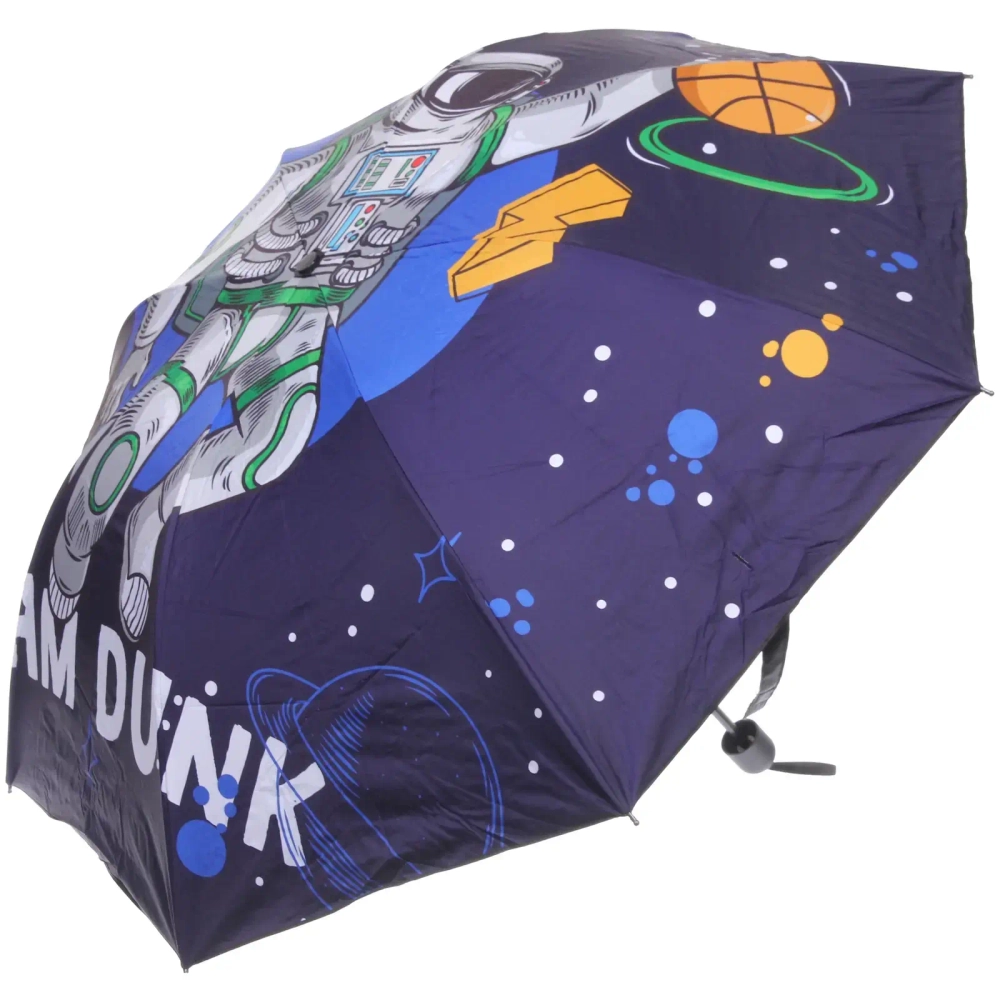 Зонт механический ветроустойчивый, матовая ручка «BESTzontik - Kosmos», микс 4 дизайна, длина 25см, d-110см