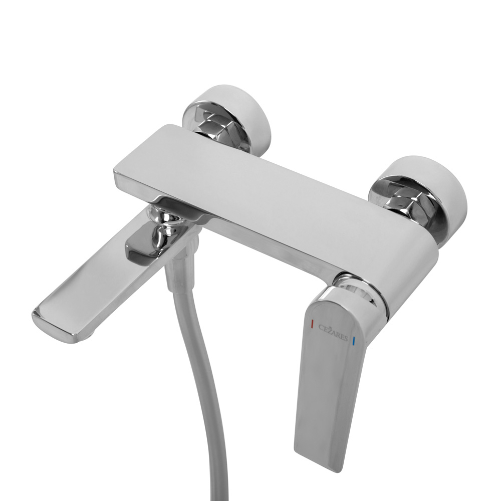 Смеситель CEZARES COMFORT-VD-01 для ванны и душа с поворотным изливом, ручным душем, шлангом и держателем