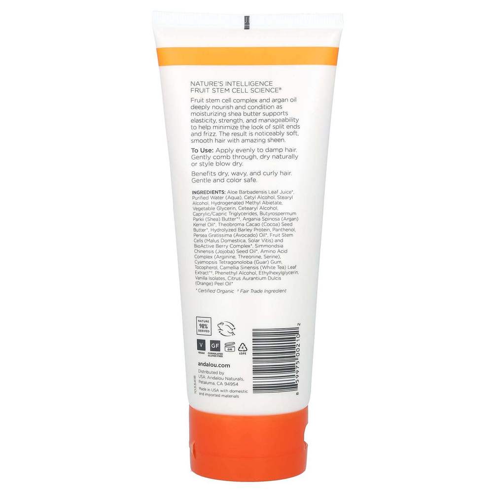 Andalou Naturals, крем для укладки волос, аргановое масло и масло ши, глубокое увлажнение, 200 мл (6,8 жидк. унции)