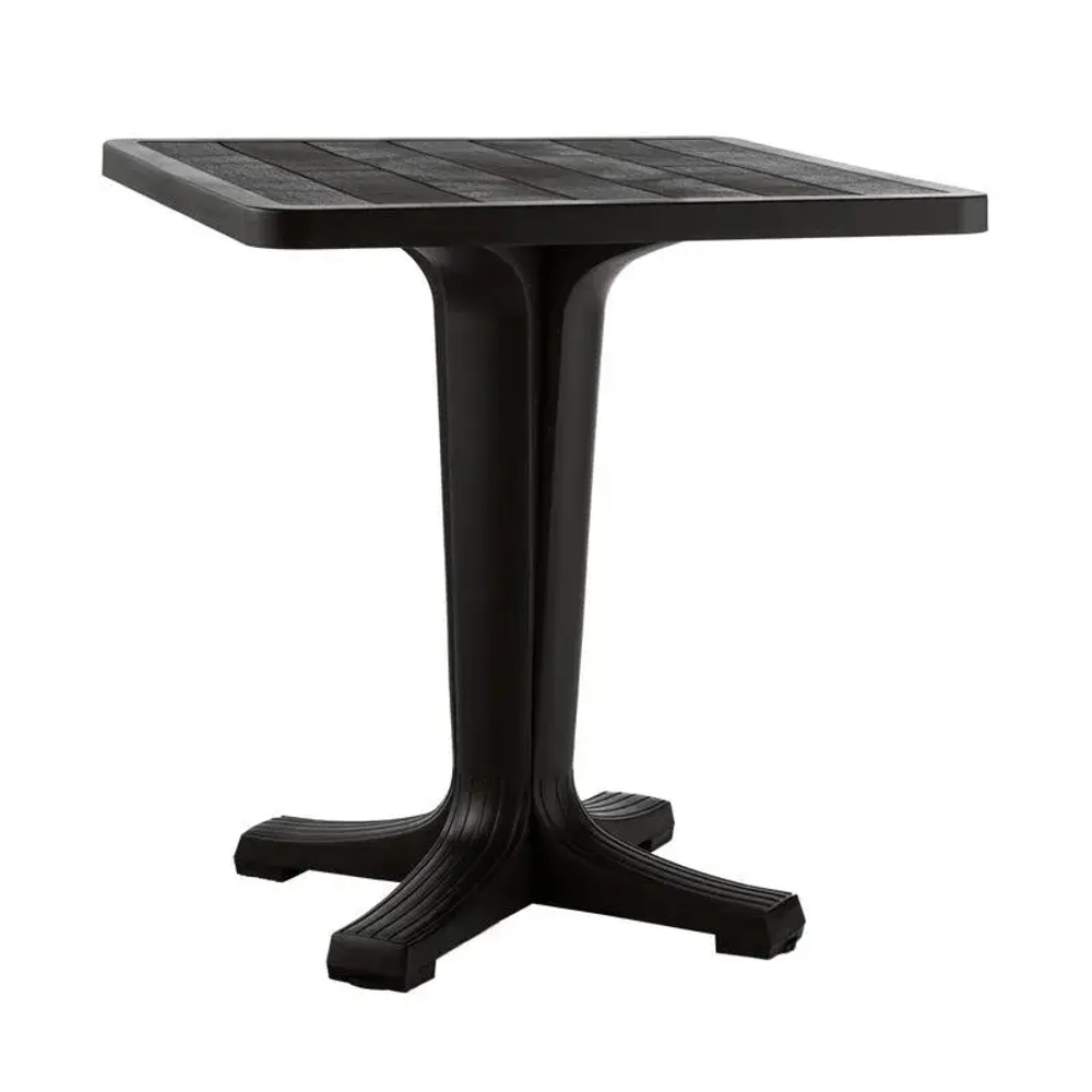 Стол Прованс квадратный 70см 1 ножка шоколадный 700х700х720мм