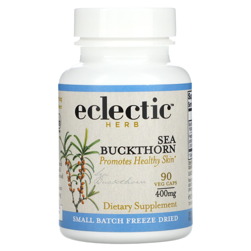 Eclectic Herb, Сублимированная облепиха, 90 вегетарианских капсул