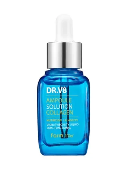 FARMSTAY - СЫВОРОТКА ДЛЯ ЛИЦА АМПУЛЬНАЯ С КОЛЛАГЕНОМ ДЛЯ УПРУГОСТИ КОЖИ DR-V8 AMPOULE SOLUTION COLLAGEN, 30 ML