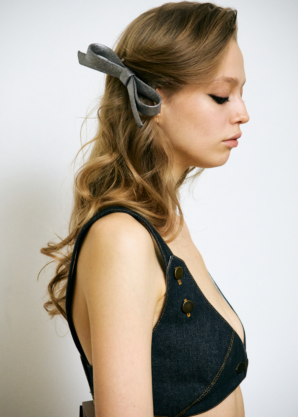 Бант "Стрекоза" из шерсти