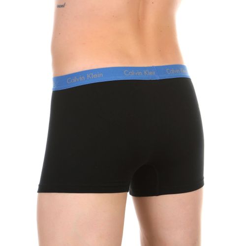 Мужские трусы боксеры черные с синей резинкой Calvin Klein