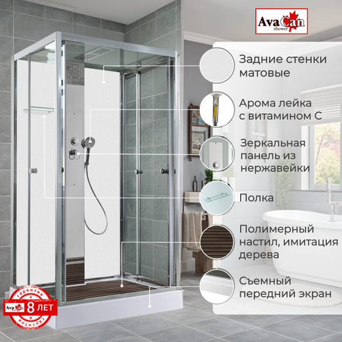 Душевая кабина AvaCan (АваКан) Z1911MT с низким поддоном, 110х90х220