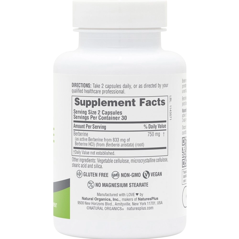 Natures Plus pro Berberine 750 mg 60 caps , Берберин