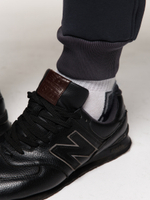 Спорт-брюки Варгградъ мужские тёмно-серые "Звезда с крыльями" с начёсом