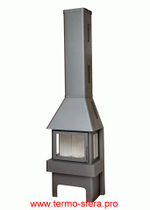 Камин БАВАРИЯ ТРИ СТЕКЛА графит