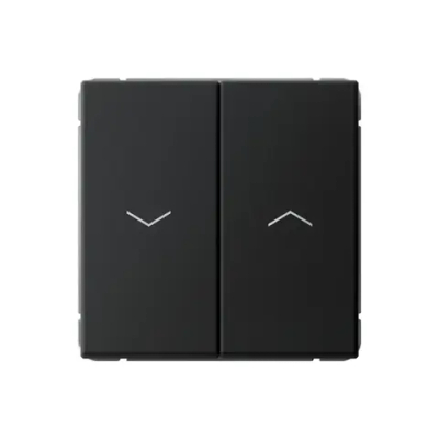 ARTGALLERY 2-клавишный ВЫКЛЮЧАТЕЛЬ ДЛЯ ЖАЛЮЗИ, 2х сх.4, 10А, механизм, КАРБОН