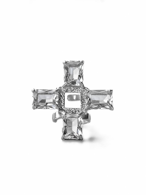 Кафф с горным хрусталем объемный