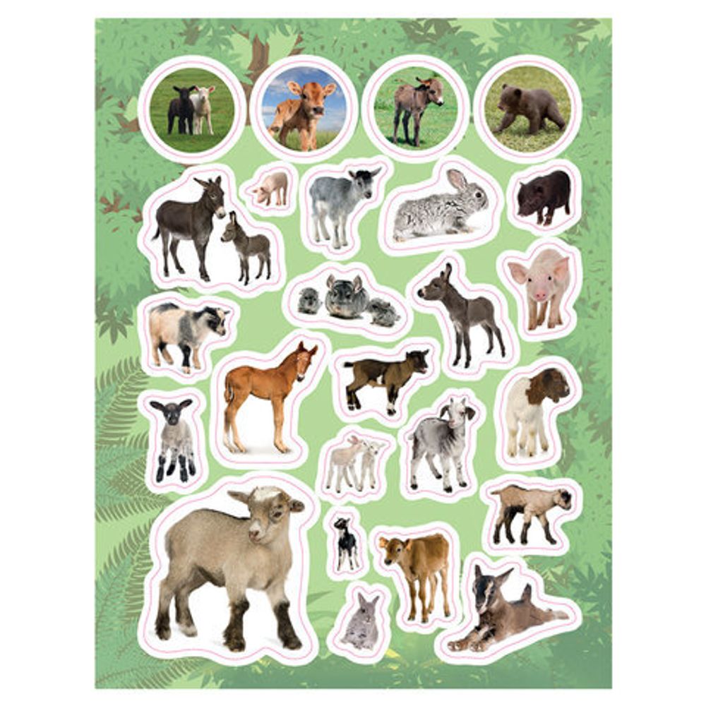 Альбом наклеек "100 наклеек. Зверята", Росмэн, 24459