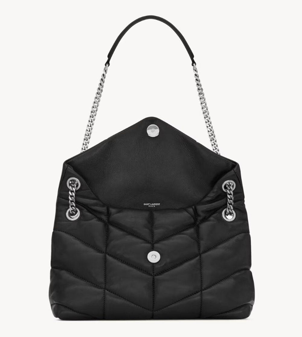 Сумка Saint Laurent Loulou Puffer Small из наппы с цепочным ремнём