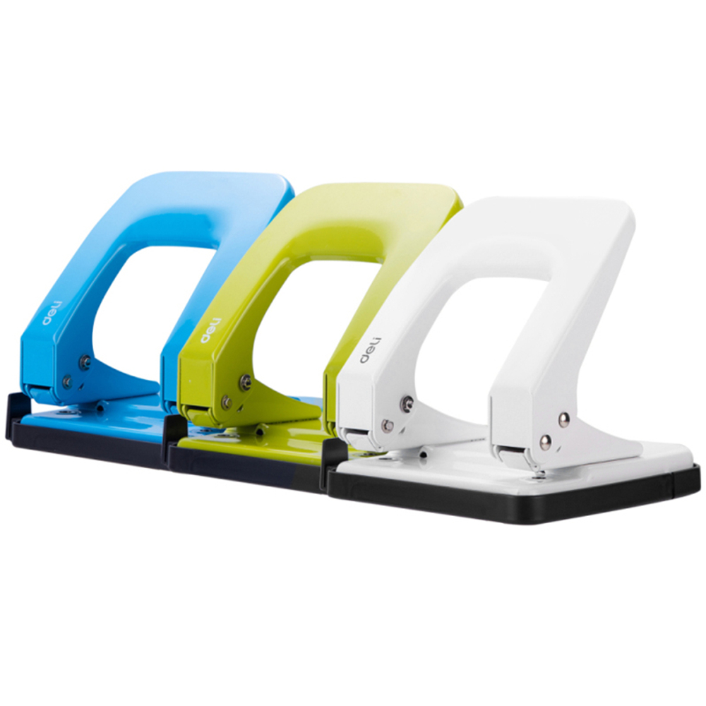 Дырокол DELI "E0138", до 35 листов, металлический корпус