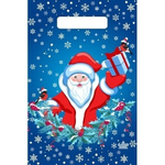 Пакет ПЭ с вырубной неусиленной ручкой 20х30см (30) (Подарок Деда Мороза) НГ Тико (х100/3000)