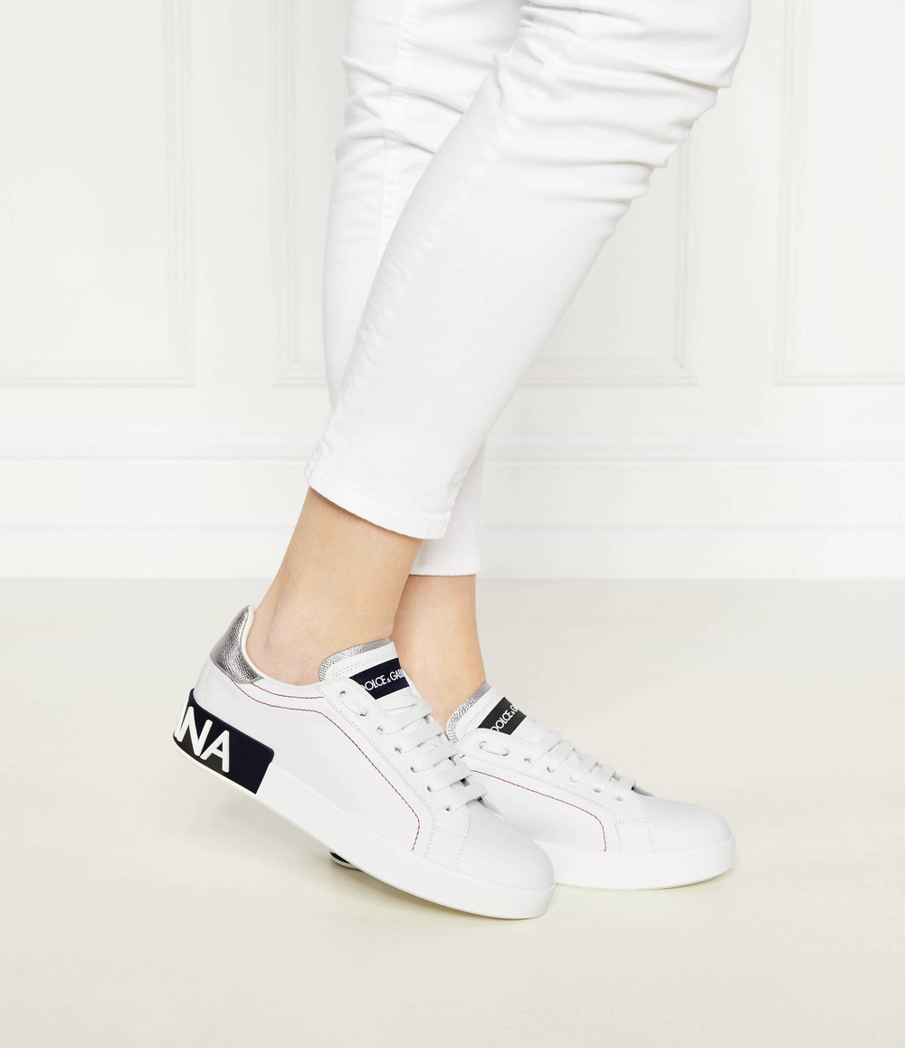 Кожаные кроссовки portofino Dolce & Gabbana - белый(CK1587 AH527)