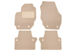 Коврики в салон для VOLVO S80 АКПП 2006-2010, 2009-2013, 2013-2016, седан, 4 шт. (текстиль, бежевые) KLEVER04500522112KH