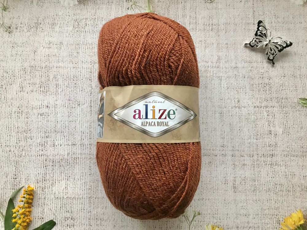 Пряжа ALIZE &quot;Alpaca royal&quot; 690 кирпичный меланж