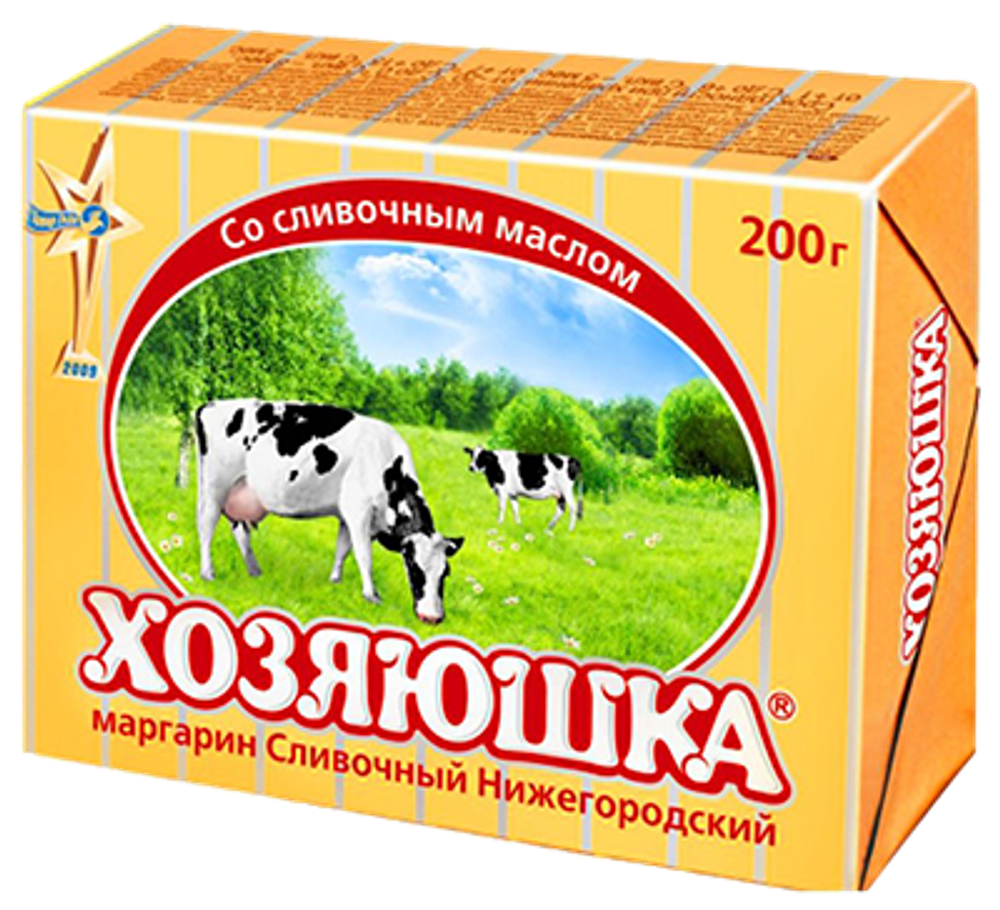 маргарин Хозяюшка-Сливочный 200гр (1х20)